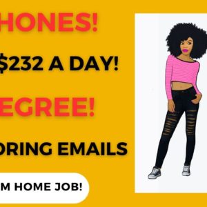 Non Phone Work From Home Job Monitoring Email Inbox Up To $232 A Day! No Degree Online Job Remote