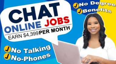 💬 $4,399 Per Month Chat Online Jobs: No Phone, No Talking, Just Typing! Work from Home Now!