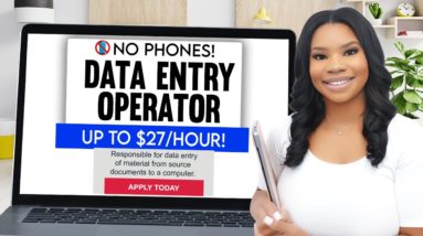 Get Paid To Type - Up To $27 Per Hour Data Entry Job! No Phones & No Talking Required!