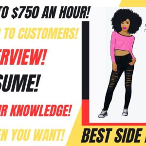 Make Up To $750 An Hour No Talking No Interview No Resume Share Your Knowledge Work From Home