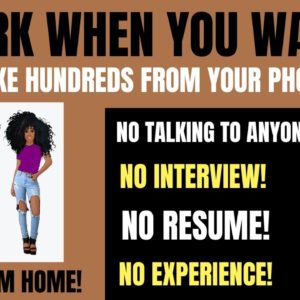 Work When You Want Make Hundreds From Your Phone Non Phone Work From Home No Interview No Experience