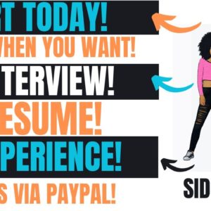 Start Today Work When You Want No Interview No Experience No Resume No Talking Side Hustle