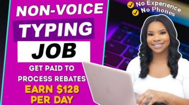 Easy Work-From-Home Typing Job - $128 Per Day Without Talking on the Phone! No Experience Required