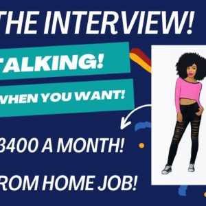 Skip The Interview Work When You Want No Talking! Typing Work From Home Job Up To $3400 A Month