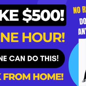 Non Phone! No Resume Make $500 In An Hour  Anyone Can Do This Best Side Hustle Work From Home 2023