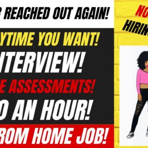 Hiring Spree! Recruiter Reached Out Again Work Anytime You Want $14.50An Hour Work From Home Job