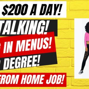 Up To $200 A Day No Talking Keying In Menus No Degree Work From Home Job Remote Jobs 2023 WFH Jobs