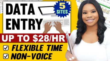 Data Entry Jobs From Home: Up to $28/hr | No Experience Required | Typing & Non-Voice