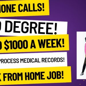 No Talking Up To $800 A Week Read & Process Medical Records Non Phone Work From Home Job #WFH