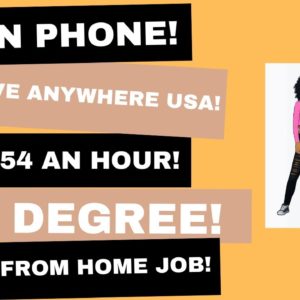 Non Phone! No Degree Work From Home Job $31-$54 An Hour  Live - Anywhere USA Work At Home Job #wfh