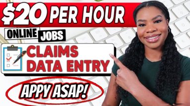 Claims Data Entry Work From Home Jobs Hiring Now! $20/Hour + Paid Training & Great Benefits