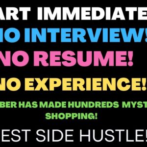 Start Immediately No Interview No Resume No Experience Work When You Want No Degree Mystery Shopping