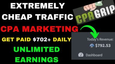 Get Paid $702 a Day With CPA Affiliate Marketing Using Cheap Traffic|Passive Income Online business