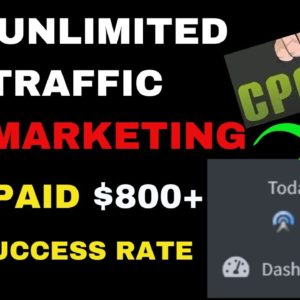 Make $800+ / Day With CPA  For Marketing  For Beginners Using Unlimited Free Traffic