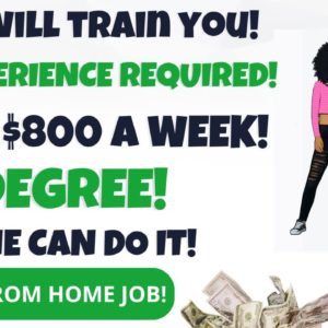 They Will Train You No Experience Required Work From Home Job Make $800 A Week WFH Remote Job