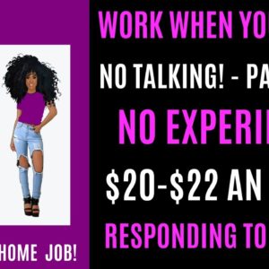 No Experience $20 - $22 An Hour Part Time Work From Home Job Responding To Emails Work When You Want