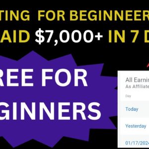 Get Paid $7000 /Week With Free Affiliate Marketing | Affiliate Marketing For Beginners