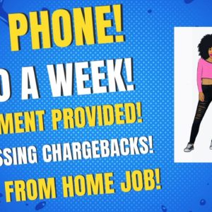 Non Phone Work From Home Job Processing Chargebacks No Degree $800 A Week + Equipment Provided #wfh