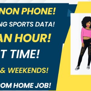 Non Phone Work From Home Job $30 An Hour Part Time Nights & Weekends WFH Tracking Baseball Data