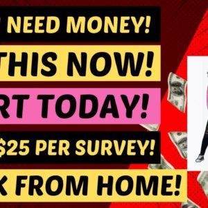 Up To $25 Per Survey Anyone Can Do It No Interview No Talking Work From Home #sidehustle #online