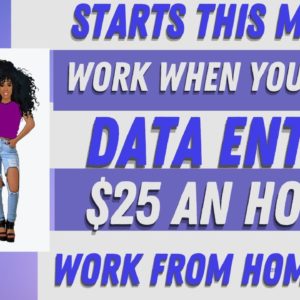 Starts This Month! $25 An Hour Non Phone Data Entry Work From Home Job No Degree Online Job