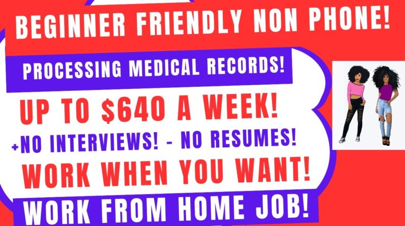 No Experience No Talking Up To $640 A Week Work From Home Job + No Interview No Resume No Experience