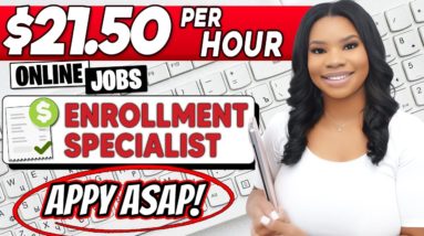 ➡️ Apply Now! $21.50/Hour Work-From-Home Enrollment Specialist Job (Data Entry Required)