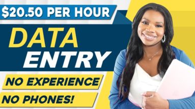 Act Fast! Earn $20.50/Hour | Data Entry Work From Home! (No Phones!)