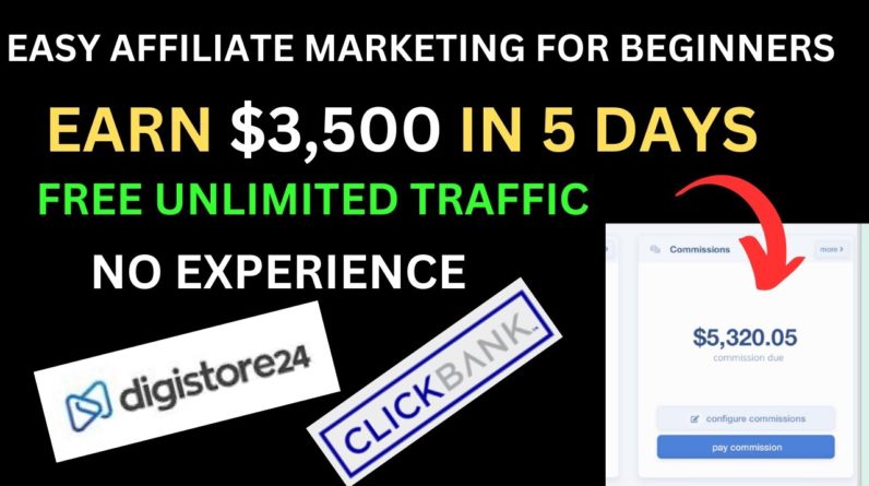 Make $3,000 In 5 Days With  Easy Affiliate Marketing Method | Free Unlimited Traffic | Business