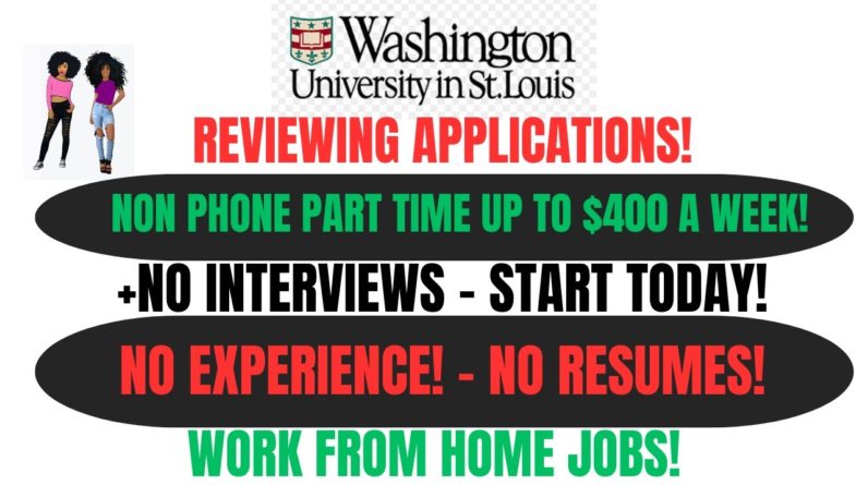 Reviewing Applications Up To $400 A Week No Talking Work From Home Job + No Interview No Experience