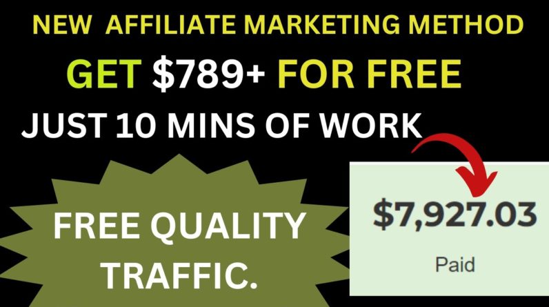 Get Paid $768 In 10 Mins With This Free Affiliate Marketing Method | Passive Income | Digital Market