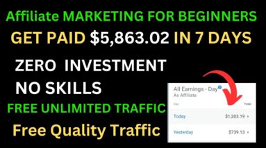 Get Paid $5,863.02 In 7 Days | Affiliate Marketing Tutorial | Digital Income | Online Business.