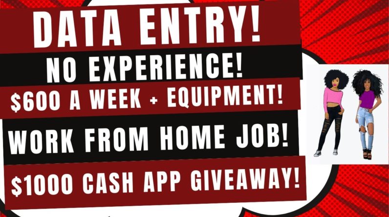 Hiring ASAP! No Experience Work From Home Jobs Data Entry Remote Job $600 A Week + Equipment