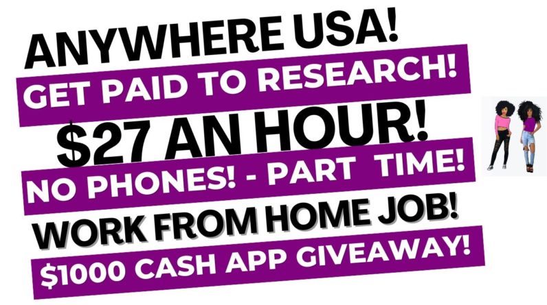 Get Paid To Do Research Non Phone Part Time Work From Home Job No Degree + No Resume No Interviews