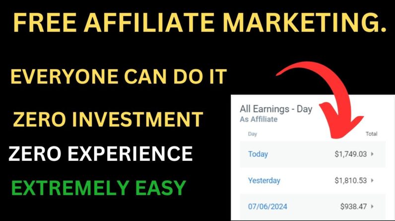 Get Paid $700/Day Using Completely Free Traffic | Affiliate Marketing For Beginners.