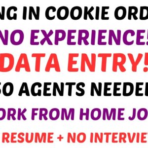 No Experience Work From Home Jobs Keying Cookie Orders  No Talking Data Entry No Degree + No Resume