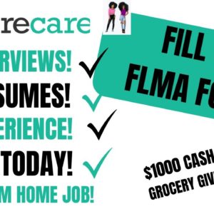 Fill Out FMLA Forms No Degree Work From Home Job + Start Today No Interview No Experience + Giveaway