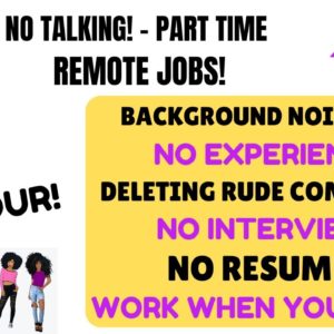 Background Noise Ok! - $23 An Hour Get Paid To Delete Rude Comments No Interview Work From Home Jobs