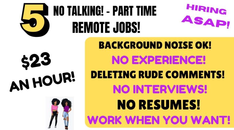 Background Noise Ok! - $23 An Hour Get Paid To Delete Rude Comments No Interview Work From Home Jobs