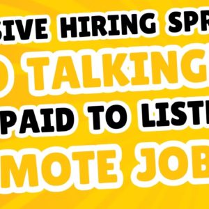 Hiring Spree! No Talking Remote Job Get Paid To Listen To Calls No Degree | No Resume + Start Today